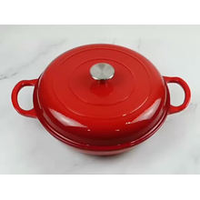 shallow seafood ceram enamel cast iron camp dutch oven